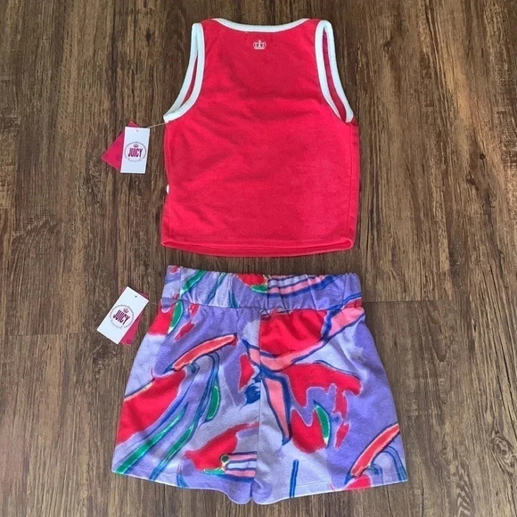 Juicy Couture Towel Terry Set Tank & Shorts Size Small NWT - Picture 2 of 10